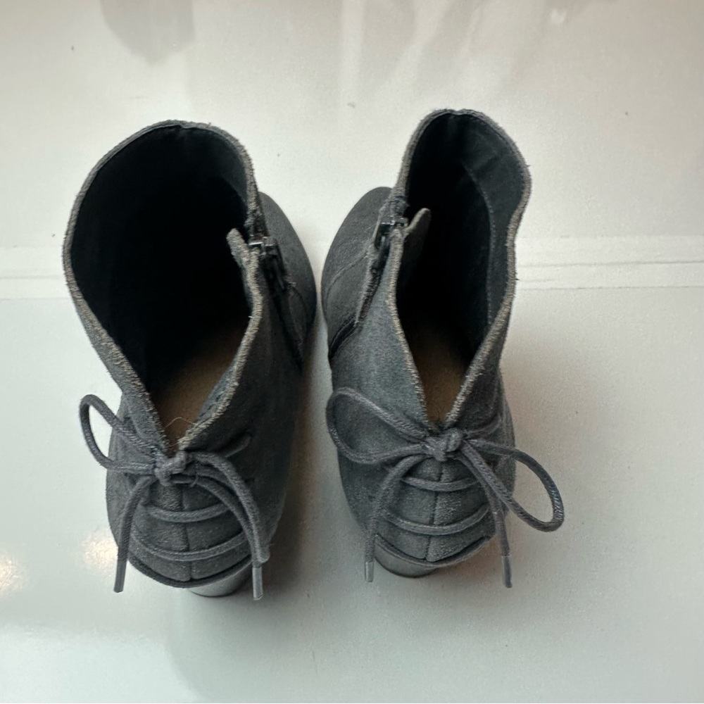 Tahari Gray Suede Ankle Boots | Block Heel · Neutral Capsule / Office Chic - Picture 7 of 11